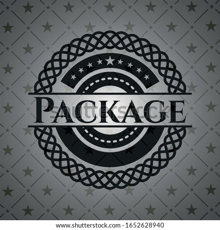 Package black emblem. Vintage. Vector Illustration. Detailed.