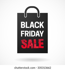 The package with the Black Friday shopping Closeout explosion. Vector illustration