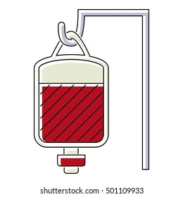 Package for blood transfusion icon. Flat illustration of package for blood transfusion vector icon for web isolated on white background