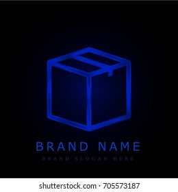 Package blue chromium metallic logo