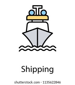 
A package boarded on a big cargo ship to enlighten idea of ship by sea
