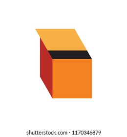 package box 3d logo vector