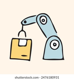 the package. box. delivery. unloading. to the door. mail. worldwide delivery. sender. recipient. purchase. online store. to send. receive. vector illustration. color background. flat style. doodle. 
