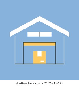 el paquete. caja. entrega. descarga. a la puerta. correo. entrega mundial. remitente. destinatario. compra. tienda en línea. para enviar. recibir. Ilustración vectorial. color de fondo. estilo plano. garabato.	