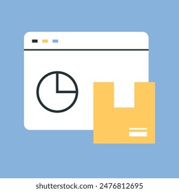 el paquete. caja. entrega. descarga. a la puerta. correo. entrega mundial. remitente. destinatario. compra. tienda en línea. para enviar. recibir. Ilustración vectorial. color de fondo. estilo plano. garabato.	