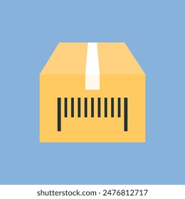 el paquete. caja. entrega. descarga. a la puerta. correo. entrega mundial. remitente. destinatario. compra. tienda en línea. para enviar. recibir. Ilustración vectorial. color de fondo. estilo plano. garabato.	