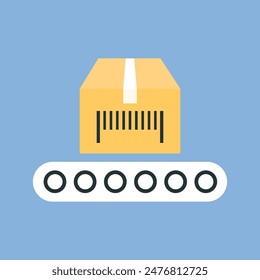 el paquete. caja. entrega. descarga. a la puerta. correo. entrega mundial. remitente. destinatario. compra. tienda en línea. para enviar. recibir. Ilustración vectorial. color de fondo. estilo plano. garabato.	