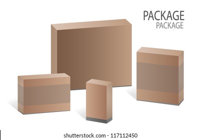 Package box design 11, vector illustration
