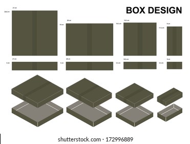 Package box design, vector illustration