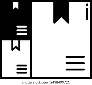 Package box glyph and line vector illustration