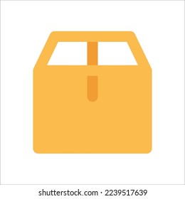 Package Box Icon Flat Style
