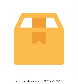 Package Box Icon Flat Style