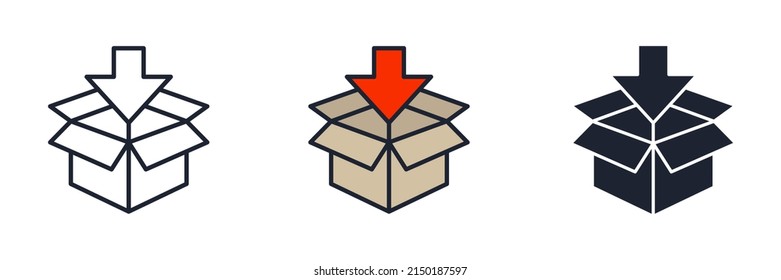 package box icon symbol template for graphic and web design collection logo vector illustration