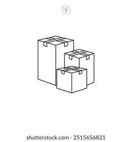 ícone da caixa de pacote ícone símbolo ilustração vetorial isolado no fundo branco