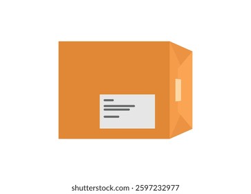 Package box in perspective view. Simple flat illustration.