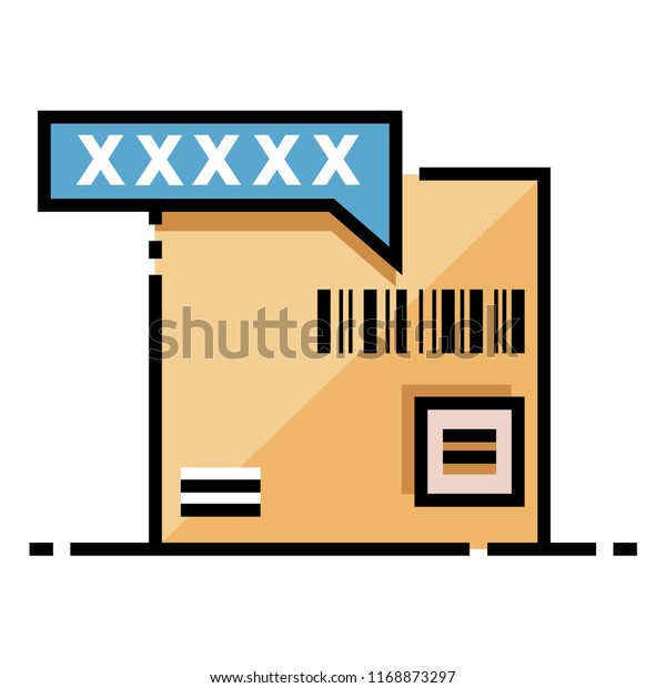Package Box Tracking Number Vector Illustration Stock Vector (Royalty ...