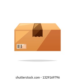 Package box vector isolated illustration