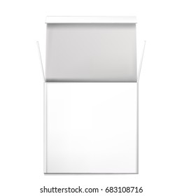 Package, Box, white on white background. Vector, illustration