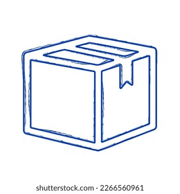 pincel de paquete sobre fondo blanco, ilustración vectorial.