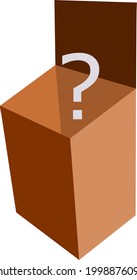 Vector abierto de caja en blanco del envase. Caja de embalaje de material.