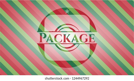 Package christmas badge.