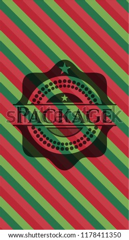 Package christmas emblem.