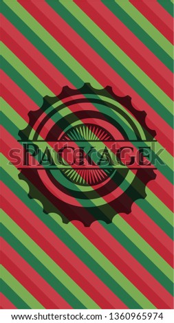Package christmas emblem.