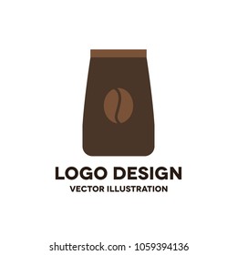 package of coffee vector icon