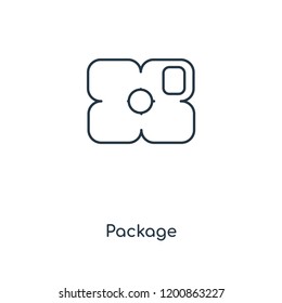 Package concept line icon. Linear Package concept outline symbol design. This simple element illustration can be used for web and mobile UI/UX.