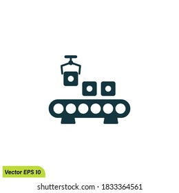 package conveyor belt icon illustration simple design element vector logo template