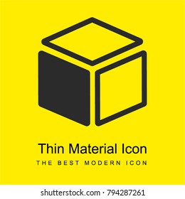 Package cube box for delivery bright yellow material minimal icon or logo design