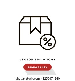 Package cyber monday vector icon