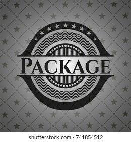Package dark emblem. Retro
