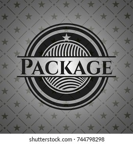 Package dark emblem. Retro