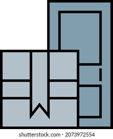 Paquete entregado, ilustración, vector, sobre fondo blanco.