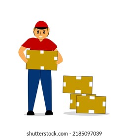 package delivery courier vector illustration