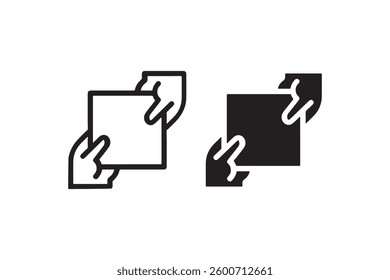Package delivery and exchange icon set Vector