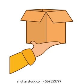 package delivery fast food icon, vector illustration
