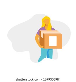 package delivery flat design style
