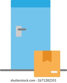Package Delivery at Front Door Icon