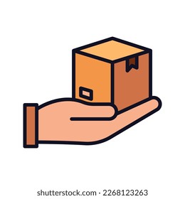 Package delivery icon. sign for mobile concept and web design. vector illustration
