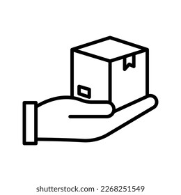 Package delivery icon. sign for mobile concept and web design. vector illustration