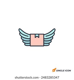 package delivery icon vector illustration. package delivery symbol isolated on white background.
