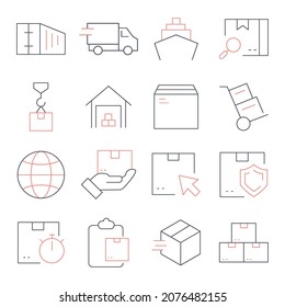 Package Delivery  icons set. Package Delivery   symbol vector elements for infographic web