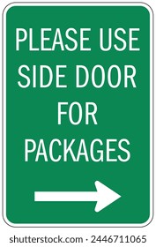 Package delivery leave package sign