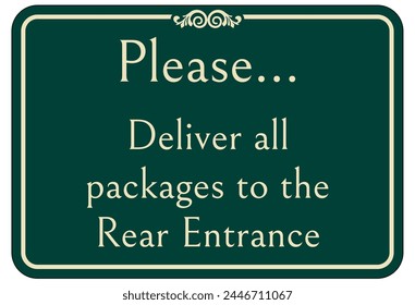Package delivery leave package sign