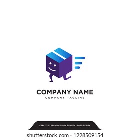 package delivery logo company vector