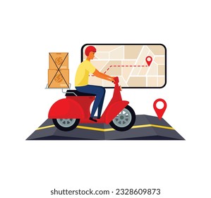 Package delivery with motor maps on phone