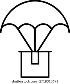 Package Delivery Parachute Icon Design