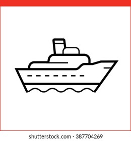 Package delivery ship icon. 